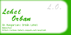 lehel orban business card