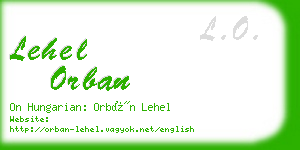 lehel orban business card